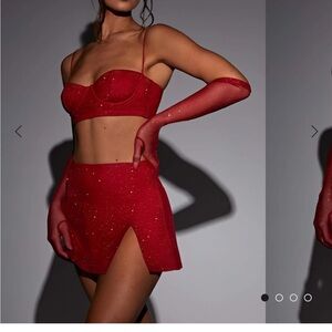 BabyBoo Fashion Red Glitter Skirt